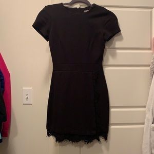 French Connection Black with Lace Dress